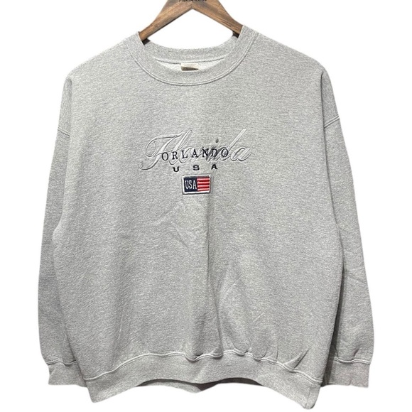 Gildan Other - Orlando Florida USA front embroidered graphic long sleeve crewneck sweatshirt